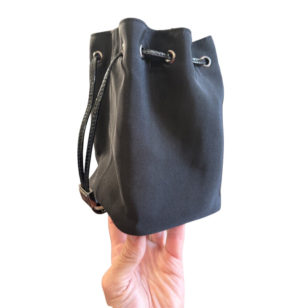 Vintage Gucci Black Canvas Drawstring Pouch Bag -‎ Serial 039-0973 Tom Ford Era